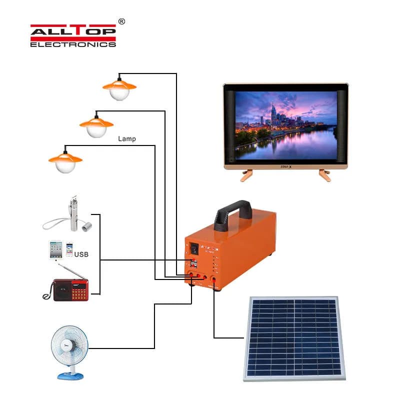 ALLTOP Outdoor Mini Portable Led Lighting Panel Solar System Home