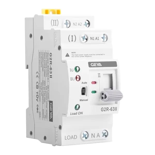 Geya 2P 63A Dual ATS Automatic Transfer Switch 110V 220V DIN Rail Type