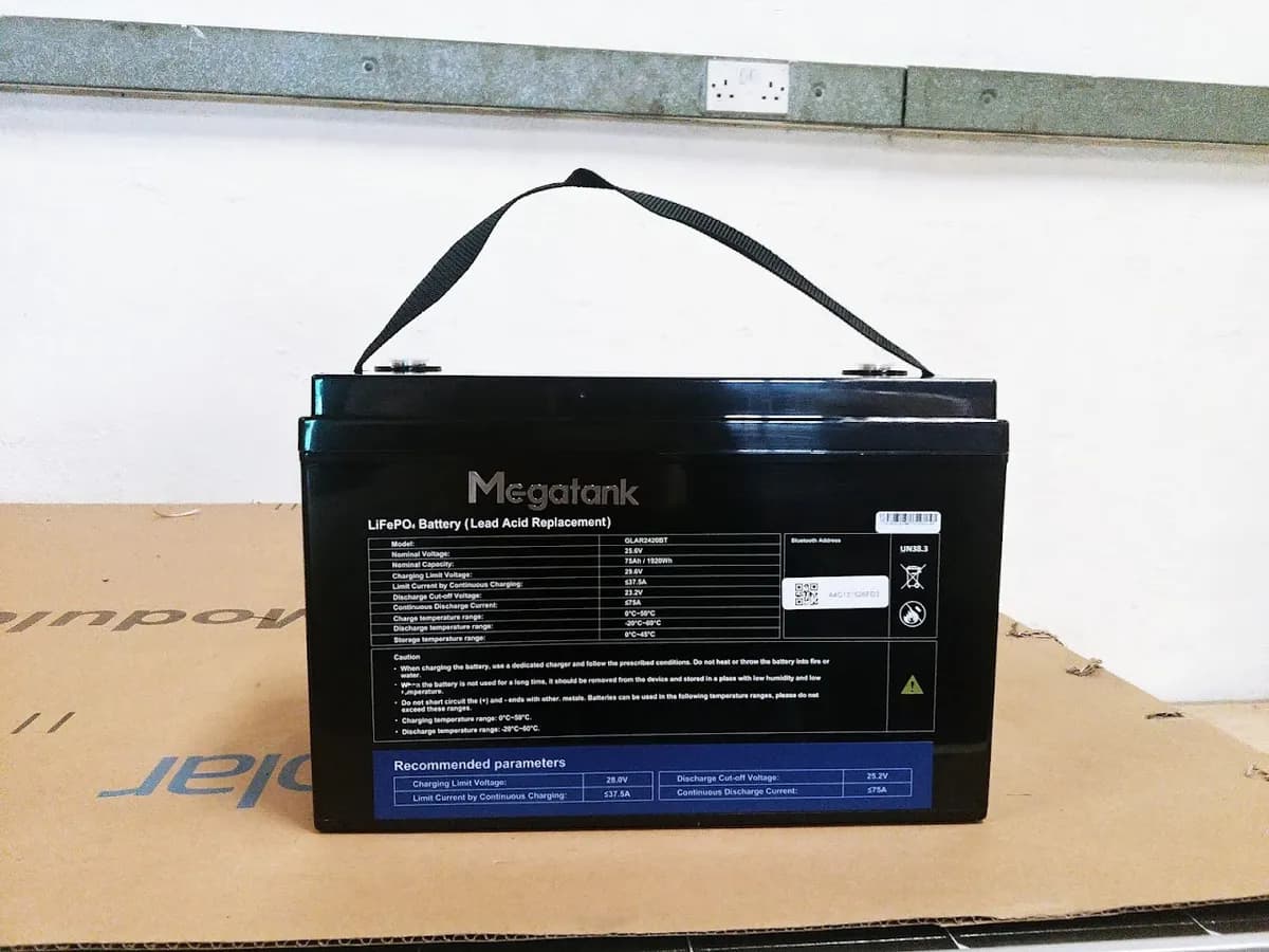 Megatank 24V 75Ah Lithium Battery (1920Wh)